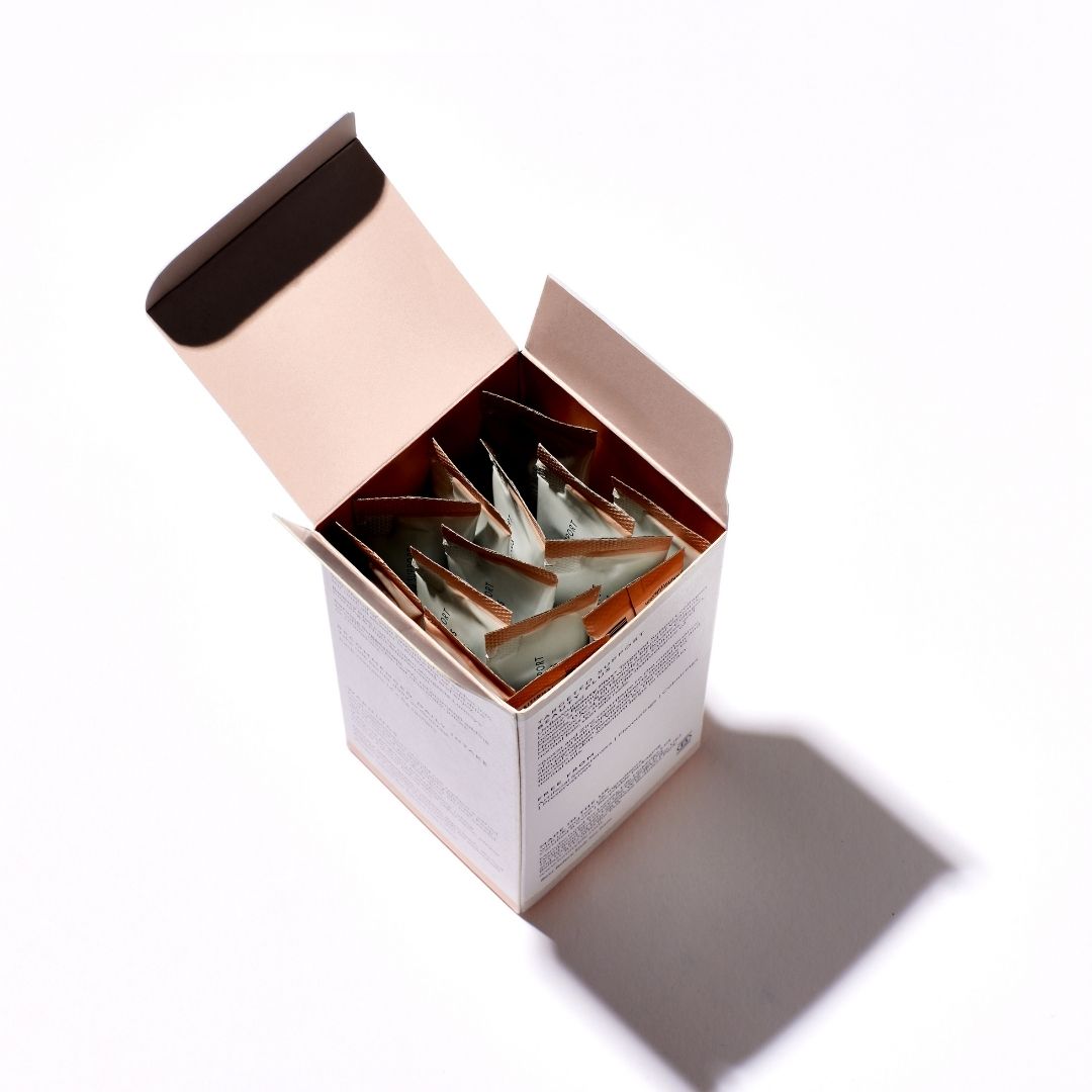 Open box of Lumity targeted support beauty plus