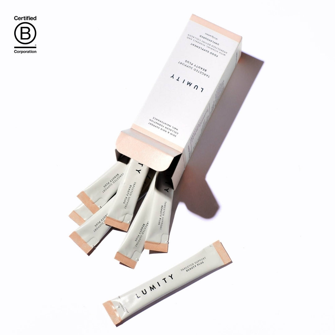 Lumity targeted support beauty plus sachets falling out of box