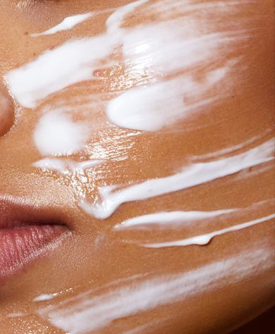 Face with white SPF