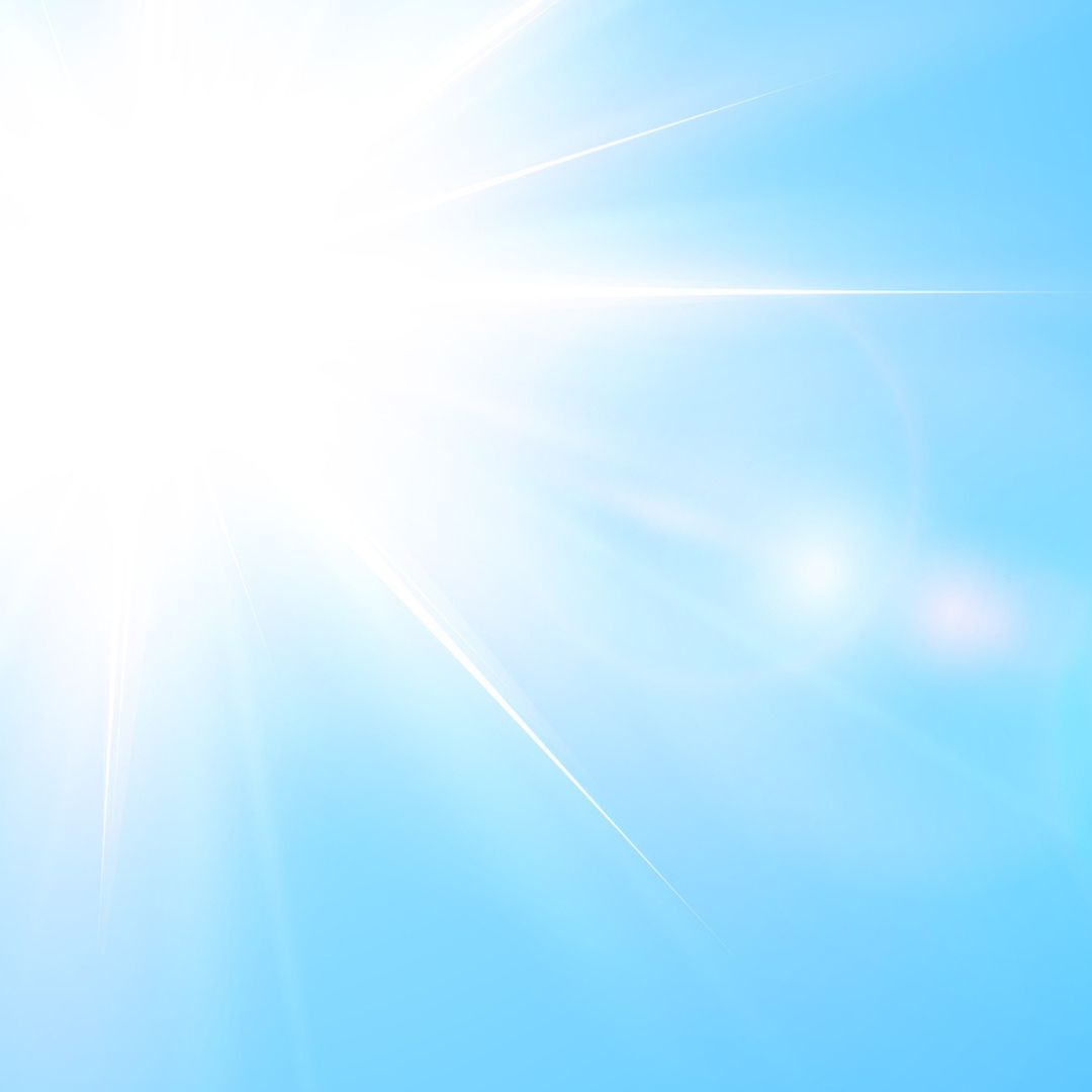 Image of the sun on a blue background